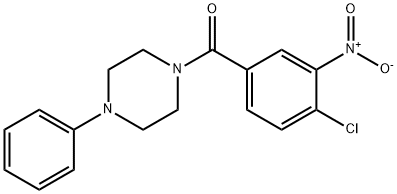 1-{4-chloro-3-nitrobenzoyl}-4-phenylpiperazine 구조식 이미지