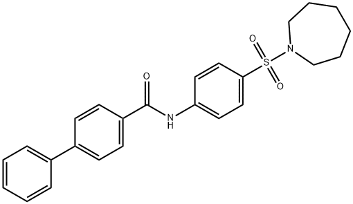 N-[4-(1-azepanylsulfonyl)phenyl][1,1'-biphenyl]-4-carboxamide Structure