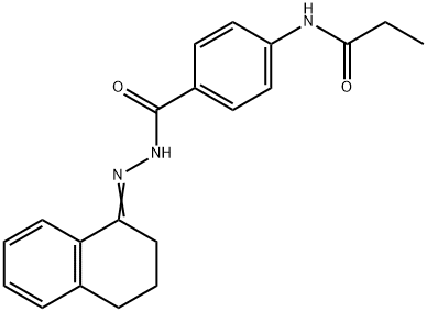 N-(4-{[2-(3,4-dihydro-1(2H)-naphthalenylidene)hydrazino]carbonyl}phenyl)propanamide 구조식 이미지