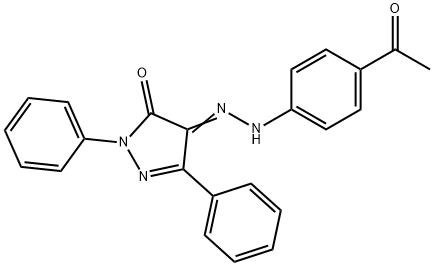 1,3-diphenyl-1H-pyrazole-4,5-dione 4-[(4-acetylphenyl)hydrazone] 구조식 이미지