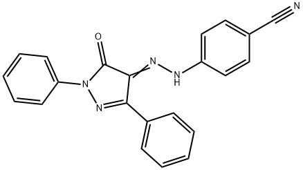 4-[2-(5-oxo-1,3-diphenyl-1,5-dihydro-4H-pyrazol-4-ylidene)hydrazino]benzonitrile Structure