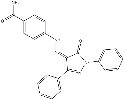 4-[2-(5-oxo-1,3-diphenyl-1,5-dihydro-4H-pyrazol-4-ylidene)hydrazino]benzamide Structure