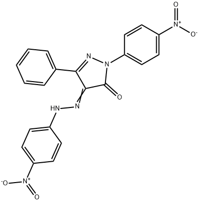 1-{4-nitrophenyl}-3-phenyl-1H-pyrazole-4,5-dione 4-({4-nitrophenyl}hydrazone) 구조식 이미지