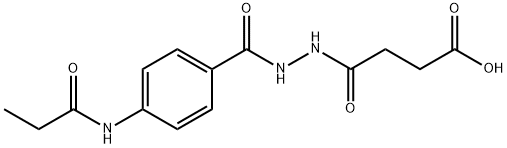 4-oxo-4-{2-[4-(propionylamino)benzoyl]hydrazino}butanoic acid 구조식 이미지
