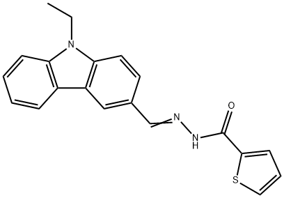 N'-[(9-ethyl-9H-carbazol-3-yl)methylene]-2-thiophenecarbohydrazide Structure