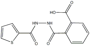 2-{[2-(2-thienylcarbonyl)hydrazino]carbonyl}benzoic acid 구조식 이미지