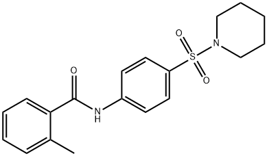 2-methyl-N-[4-(1-piperidinylsulfonyl)phenyl]benzamide 구조식 이미지