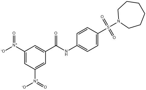 N-[4-(1-azepanylsulfonyl)phenyl]-3,5-dinitrobenzamide Structure