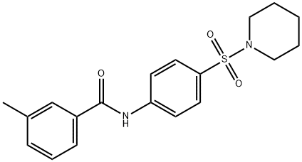 3-methyl-N-[4-(1-piperidinylsulfonyl)phenyl]benzamide 구조식 이미지