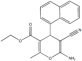 ethyl 6-amino-5-cyano-2-methyl-4-(1-naphthyl)-4H-pyran-3-carboxylate 구조식 이미지