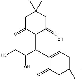 2-[2,3-dihydroxy-1-(2-hydroxy-4,4-dimethyl-6-oxo-1-cyclohexen-1-yl)propyl]-5,5-dimethyl-1,3-cyclohexanedione Structure