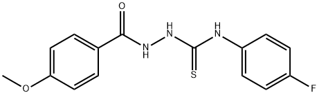 N-(4-fluorophenyl)-2-(4-methoxybenzoyl)hydrazinecarbothioamide Structure