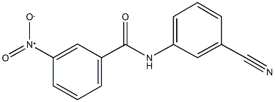 N-(3-cyanophenyl)-3-nitrobenzamide 구조식 이미지