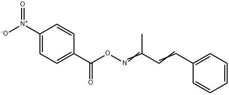 4-phenyl-3-buten-2-one O-{4-nitrobenzoyl}oxime 구조식 이미지