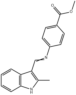 methyl 4-{[(2-methyl-1H-indol-3-yl)methylene]amino}benzoate Structure