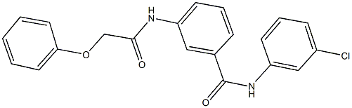 N-(3-chlorophenyl)-3-[(phenoxyacetyl)amino]benzamide 구조식 이미지