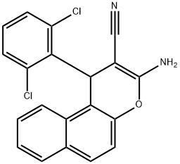 3-amino-1-(2,6-dichlorophenyl)-1H-benzo[f]chromene-2-carbonitrile 구조식 이미지