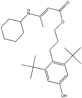 3-(2,6-ditert-butyl-4-hydroxyphenyl)propyl 3-(cyclohexylamino)-2-butenoate Structure