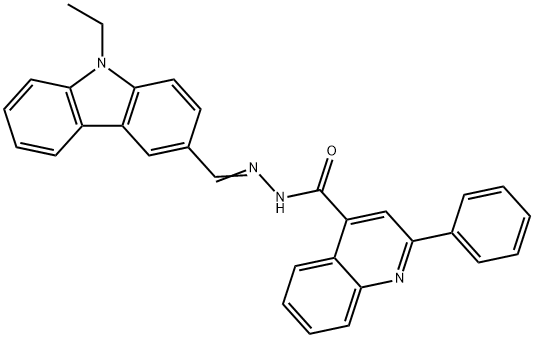 N'-[(9-ethyl-9H-carbazol-3-yl)methylene]-2-phenyl-4-quinolinecarbohydrazide Structure