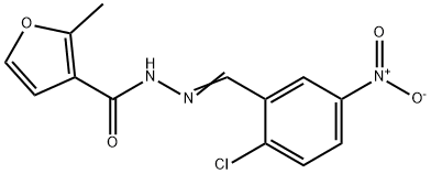 N'-{2-chloro-5-nitrobenzylidene}-2-methyl-3-furohydrazide 구조식 이미지