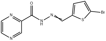 N'-[(5-bromo-2-thienyl)methylene]-2-pyrazinecarbohydrazide 구조식 이미지