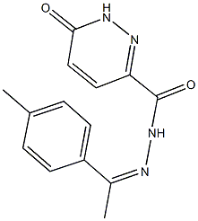 N'-[1-(4-methylphenyl)ethylidene]-6-oxo-1,6-dihydro-3-pyridazinecarbohydrazide 구조식 이미지