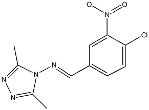 4-({4-chloro-3-nitrobenzylidene}amino)-3,5-dimethyl-4H-1,2,4-triazole Structure