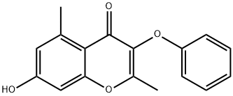 7-hydroxy-2,5-dimethyl-3-phenoxy-4H-chromen-4-one Structure