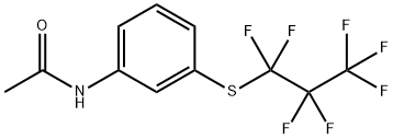 N-{3-[(1,1,2,2,3,3,3-heptafluoropropyl)sulfanyl]phenyl}acetamide 구조식 이미지