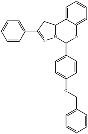 benzyl 4-(2-phenyl-1,10b-dihydropyrazolo[1,5-c][1,3]benzoxazin-5-yl)phenyl ether Structure