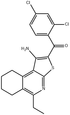 (1-amino-5-ethyl-6,7,8,9-tetrahydrothieno[2,3-c]isoquinolin-2-yl)(2,4-dichlorophenyl)methanone 구조식 이미지