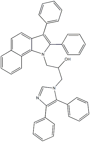 1-(2,3-diphenyl-1H-benzo[g]indol-1-yl)-3-(4,5-diphenyl-1H-imidazol-1-yl)-2-propanol 구조식 이미지