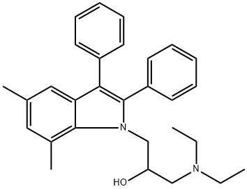 1-(diethylamino)-3-(5,7-dimethyl-2,3-diphenyl-1H-indol-1-yl)-2-propanol Structure