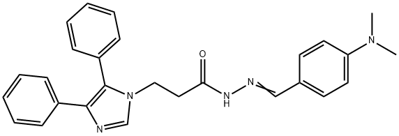 N'-[4-(dimethylamino)benzylidene]-3-(4,5-diphenyl-1H-imidazol-1-yl)propanohydrazide Structure