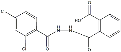 2-{[2-(2,4-dichlorobenzoyl)hydrazino]carbonyl}benzoic acid 구조식 이미지