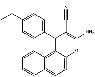 3-amino-1-(4-isopropylphenyl)-1H-benzo[f]chromene-2-carbonitrile Structure