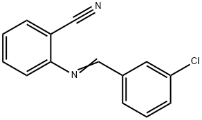 2-[(3-chlorobenzylidene)amino]benzonitrile Structure