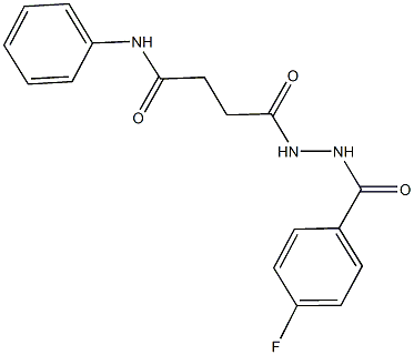 4-[2-(4-fluorobenzoyl)hydrazino]-4-oxo-N-phenylbutanamide Structure