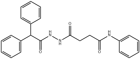 4-[2-(diphenylacetyl)hydrazino]-4-oxo-N-phenylbutanamide Structure