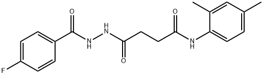 N-(2,4-dimethylphenyl)-4-[2-(4-fluorobenzoyl)hydrazino]-4-oxobutanamide 구조식 이미지