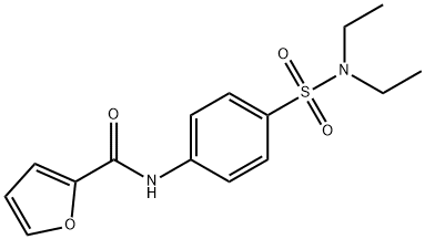 N-{4-[(diethylamino)sulfonyl]phenyl}-2-furamide 구조식 이미지