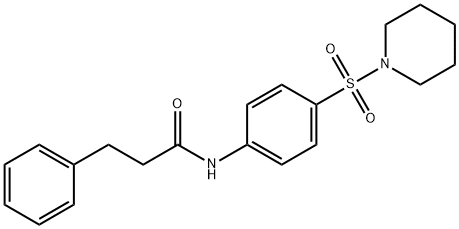 3-phenyl-N-[4-(piperidin-1-ylsulfonyl)phenyl]propanamide Structure