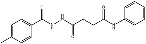 4-[2-(4-methylbenzoyl)hydrazino]-4-oxo-N-phenylbutanamide Structure