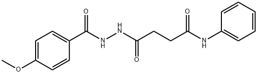 4-[2-(4-methoxybenzoyl)hydrazino]-4-oxo-N-phenylbutanamide 구조식 이미지