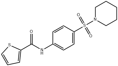 N-[4-(piperidin-1-ylsulfonyl)phenyl]thiophene-2-carboxamide 구조식 이미지