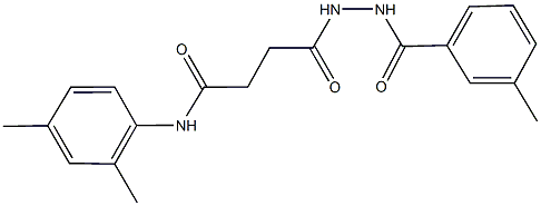 N-(2,4-dimethylphenyl)-4-[2-(3-methylbenzoyl)hydrazino]-4-oxobutanamide 구조식 이미지