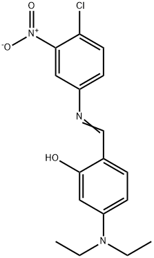 2-[({4-chloro-3-nitrophenyl}imino)methyl]-5-(diethylamino)phenol 구조식 이미지