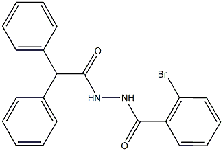 2-bromo-N'-(diphenylacetyl)benzohydrazide 구조식 이미지