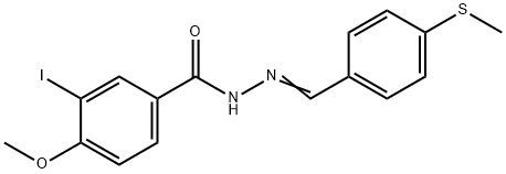 3-iodo-4-methoxy-N'-[4-(methylsulfanyl)benzylidene]benzohydrazide Structure