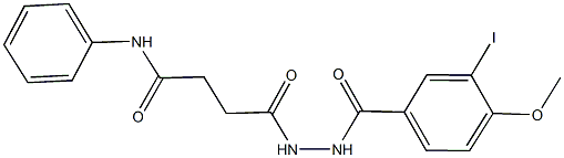 4-[2-(3-iodo-4-methoxybenzoyl)hydrazino]-4-oxo-N-phenylbutanamide Structure